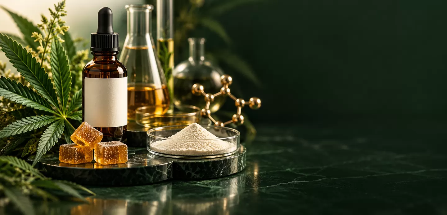 Cannabinoid tincture, gummies and water soluble powder