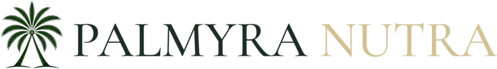 Palmyra Nutra nutraceutical manufacturing logo, horizontal lockup